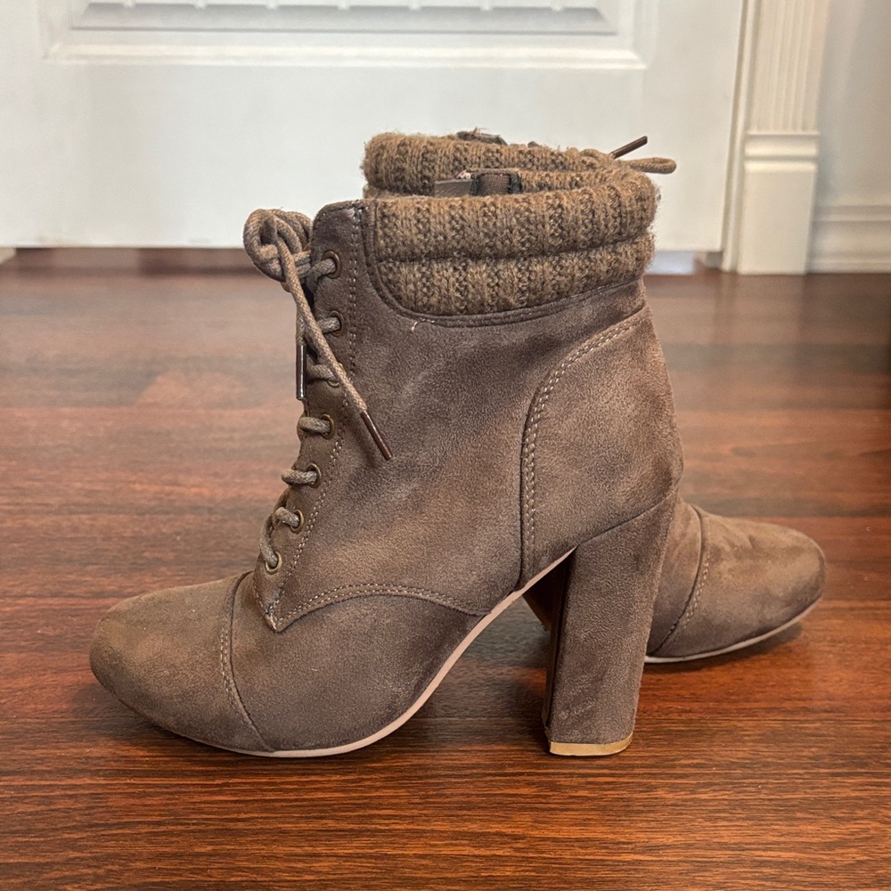 Brown Suede Ankle Boots